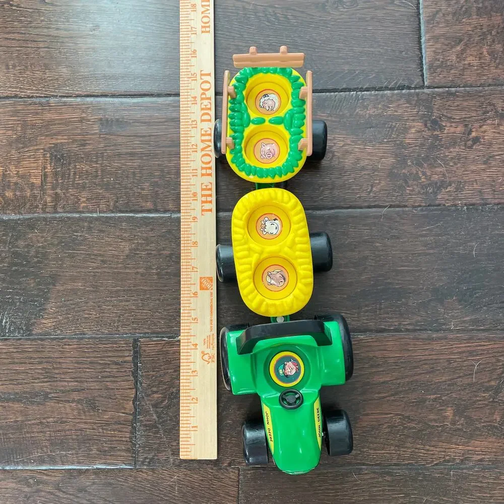 John Deere Little People Tractor Wagon Set ERTL NO Sound Farm Toy 34908 Hay Ride